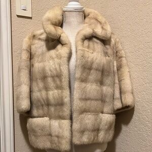Elegant Cream Fur Jacket